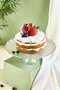 Hermia Plato para Servir Pasteles de Vidrio Transparente 28 cm